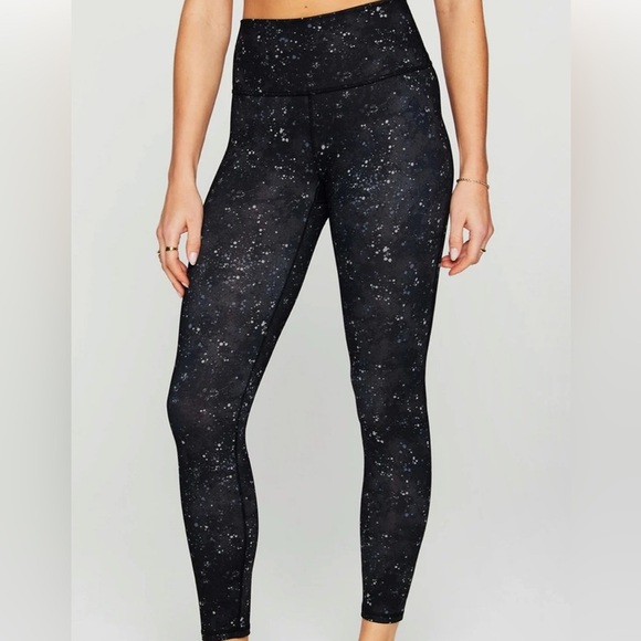 Fabletics Pants - NWT, Fabletics, Define High-Waisted Legging 7/8, Black Space Splatter, XS